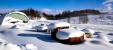 홋카이도 겨울농촌풍경
